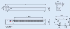 Convector de pardoseala ingropat ISAN - DYNAMIC FCK20-11- 800
